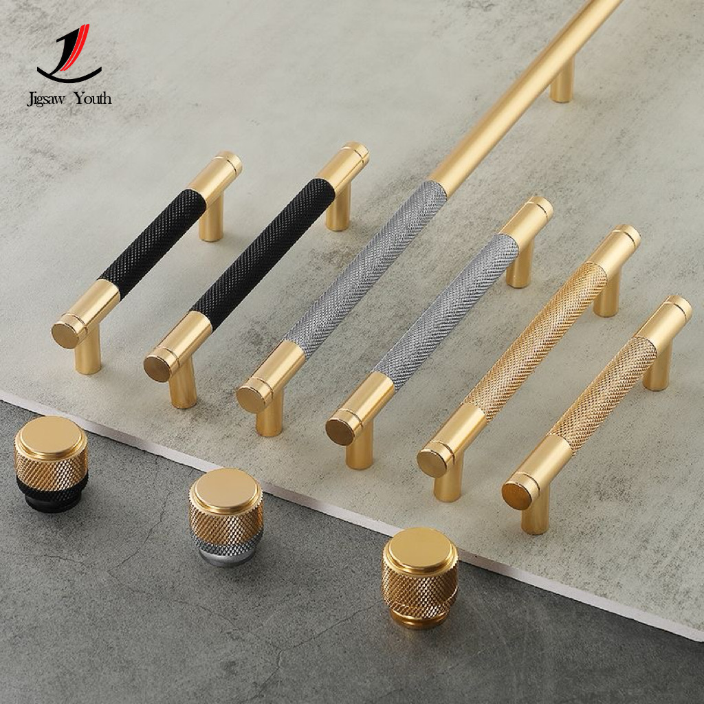 Furniture Hardware Gold - Maçaneta moderna dourada para armário, 25mm-158mm,