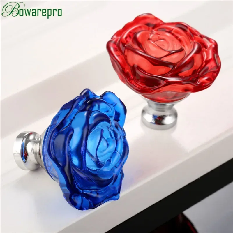 Furniture Hardware Supply - Bowarepro 50mm cristal rosa alça de