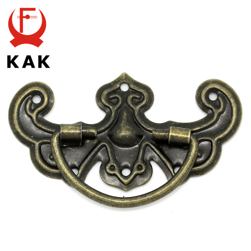Furniture Hardware Photos - KAK-Classical Bronze Tone Padrão Handle, gaveta,