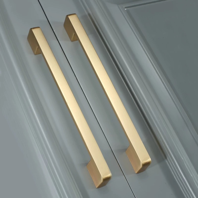 Furniture Hardware Gold - Ouro escovado armário ferragem gavetas de