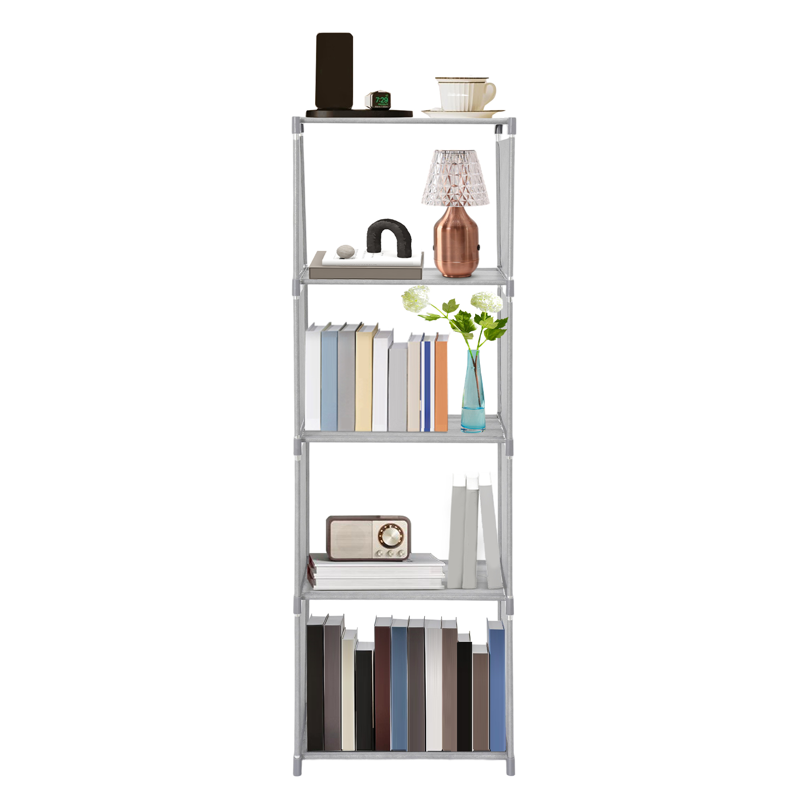 Furniture Hardware Photos - Estante Vertical Retangular com Design Fino,