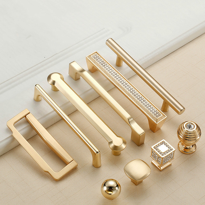 Furniture Hardware Gold - Maçaneta das portas dos armários, liga