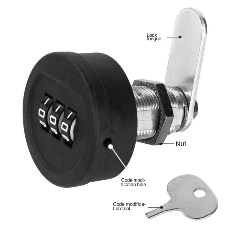 Furniture Hardware Locks - Fechadura com senha para gaveta, 20/30mm,