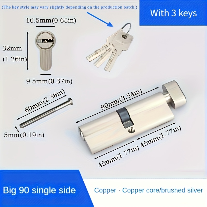 1 unidade de Cilindro de Fecha - Furniture Sliding Door Hardware avaliação e preço
