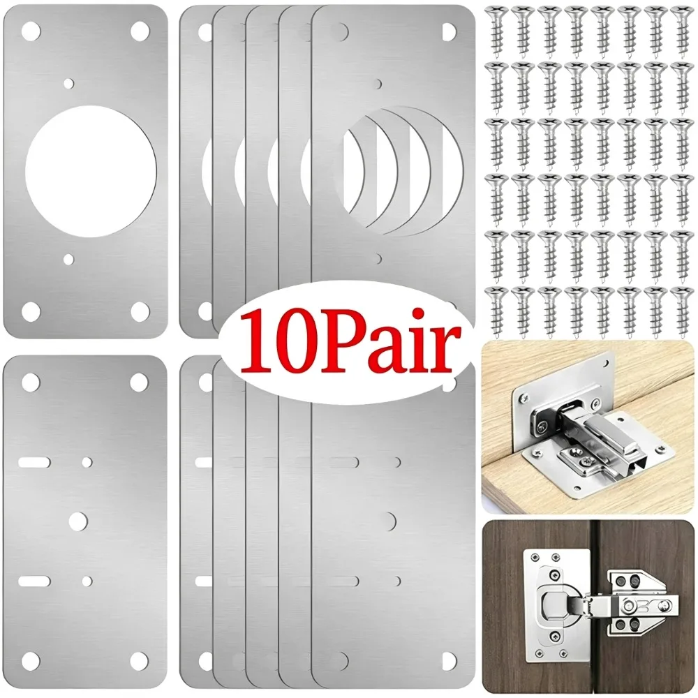 10/1 Pares de Placas de Reparo - Cabinet Hinge Overlay avaliação e preço